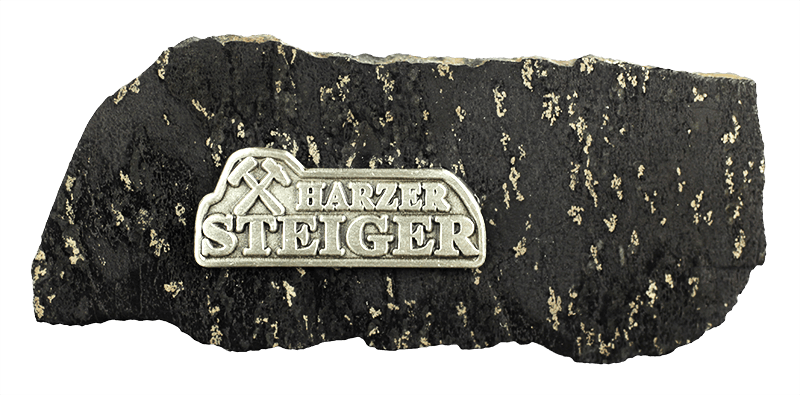Steen met metalen plaquette Harzer Steiger