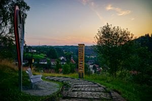 Viewpoint over Altenau at sunset