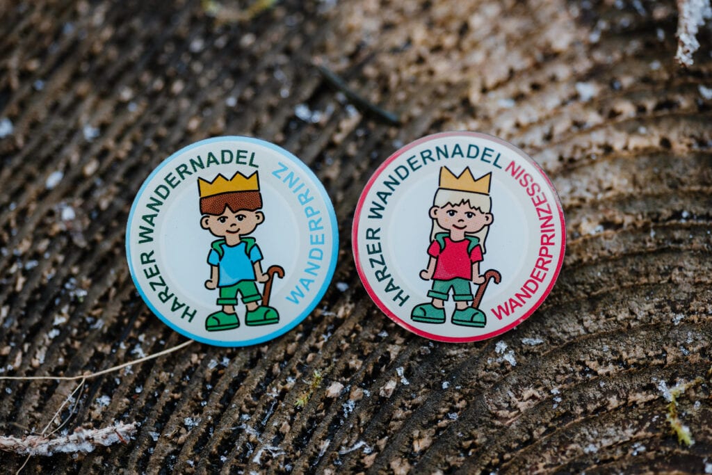 Harzer Wandernadel badge Wandelende prins en prinses